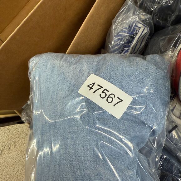 Lands' End Shirt Men 3XL Tall Blue Button Up Collared Short Sleeve Pockets - Picture 7 of 7